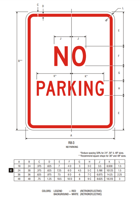No Parking Sign- R8-3