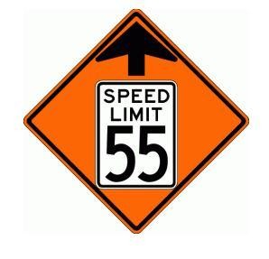 Reduced Speed Limit Ahead Roll-Up Construction Signs- W3-5-RU
