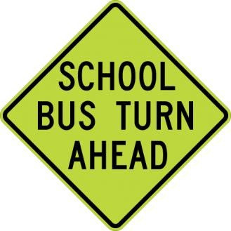 School Bus Stop Ahead Sign- S3-1