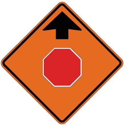Stop Ahead Roll-Up Construction Signs- W3-1-RU