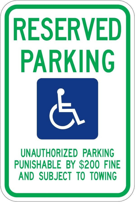 Tennessee Handicap Parking Sign- R7-8 Tn