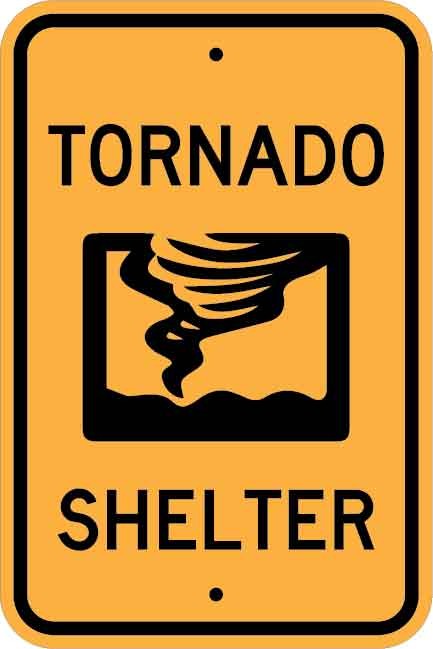 Tornado Shelter Sign- AR-733
