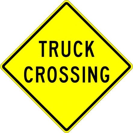 Truck Crossing Sign - W8-6