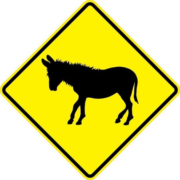 Donkey Sign- W11-19