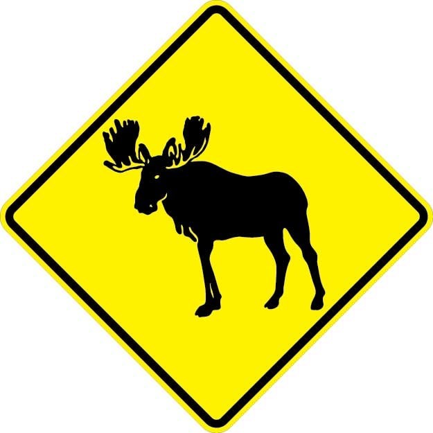 Moose Sign- W11-21