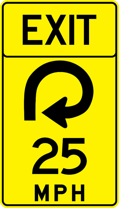 Advisory Speed (Exit) Sign- W13-6