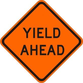 Yield Ahead Sign- W3-2a-O