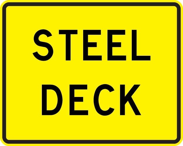 Steel Deck Sign- W8-5B